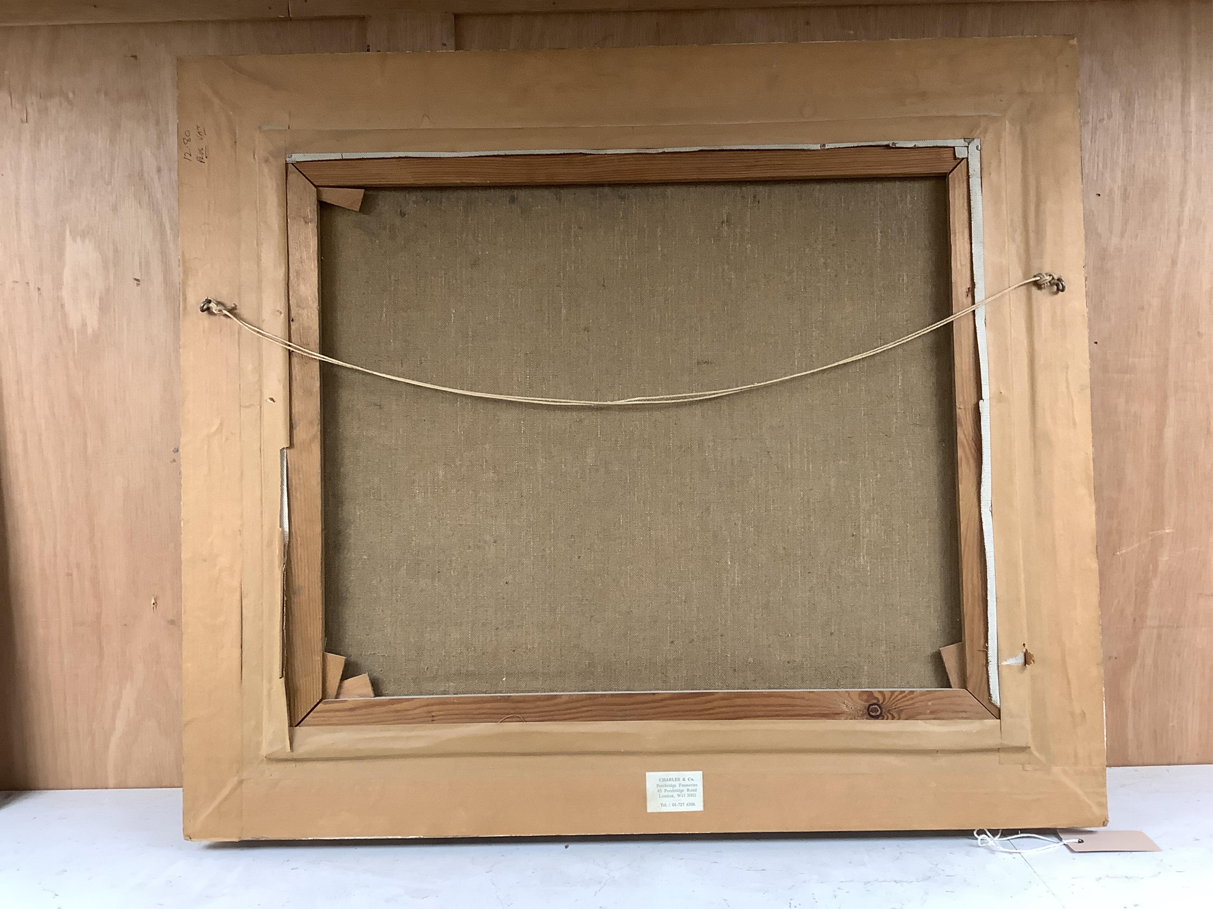 Attributed to John Brown Harrison (1876-1958), River scene with figures and rural landscape with cattle, each unsigned, two oils on canvas, ornately framed, 50 x 60cm